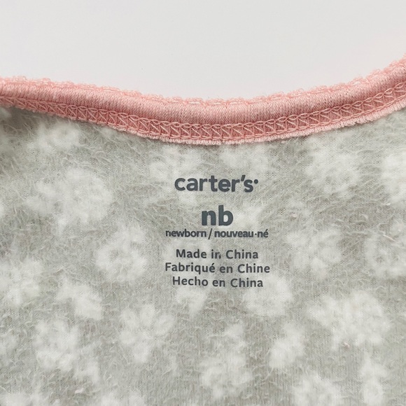 Pink and Grey Unicorn Fleece Sleeper - Picture 4 of 5